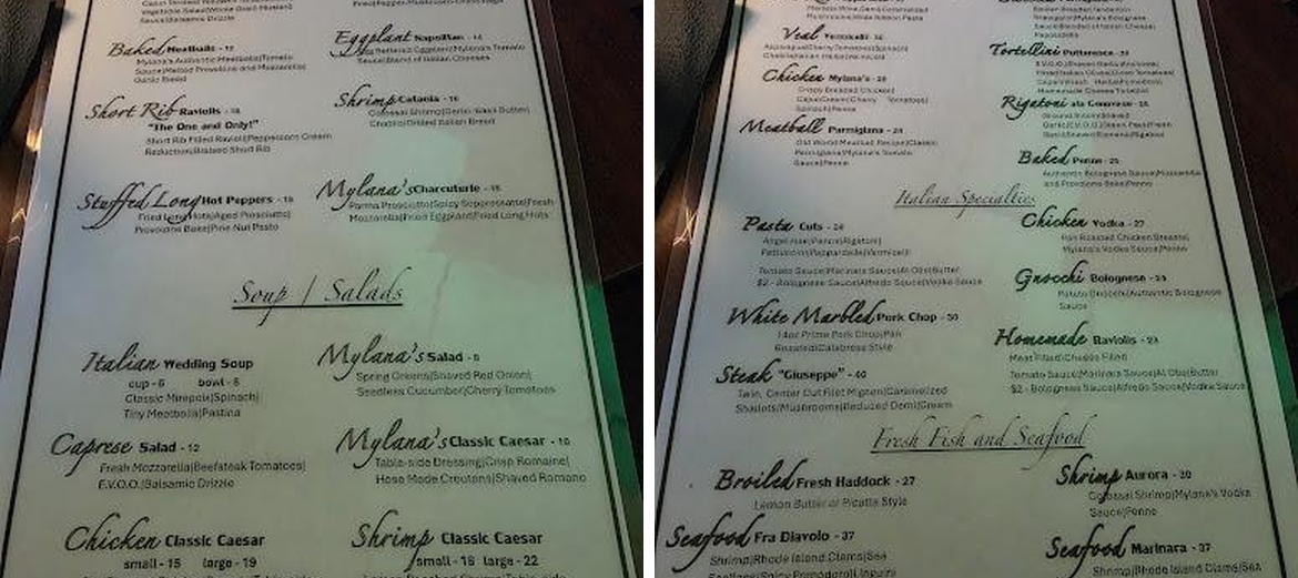 Mylana's Italian Ristorante