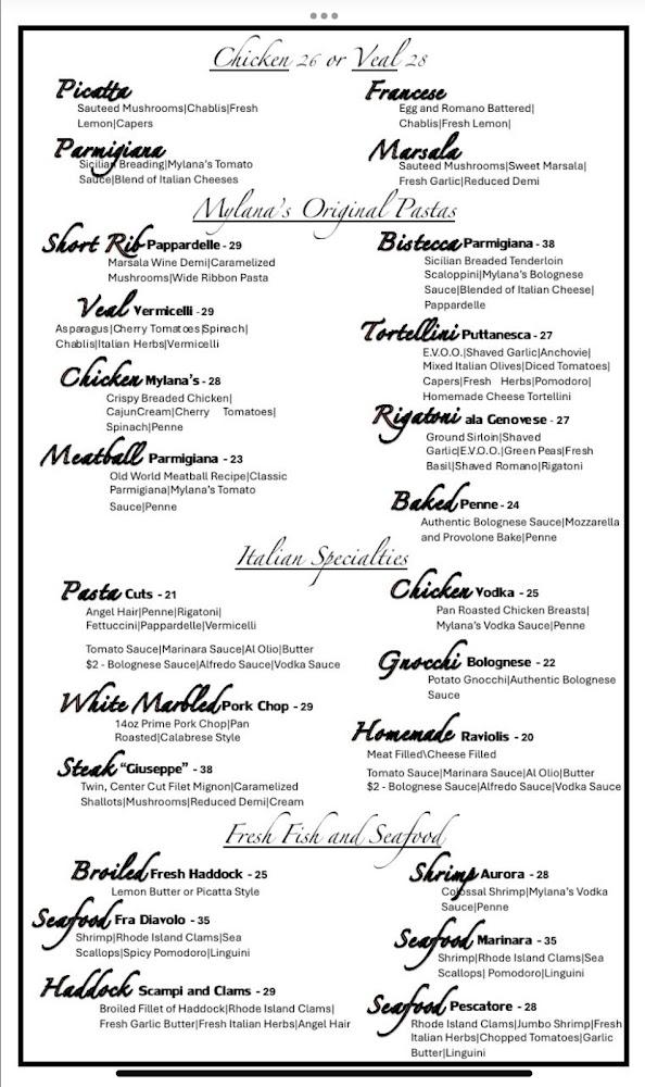 Mylana's Italian Ristorante Mylana’s Fish Tacos